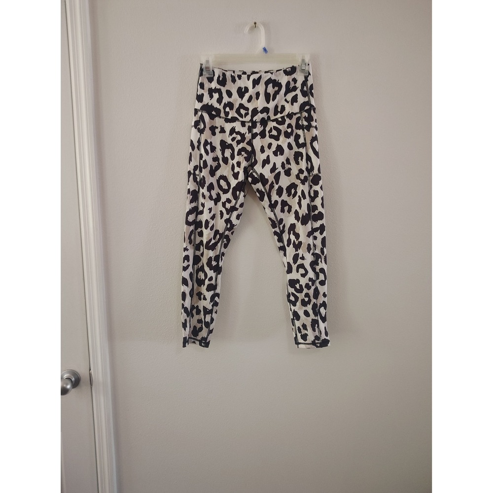LegEnd Active Womens Leopard Print High Waisted Leggings with Pockets‎ Size M
